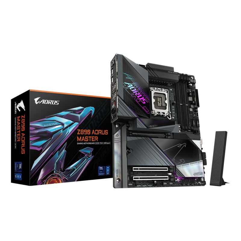 GIGABYTE Carte mère Z890 AORUS MASTER - Prend en charge les processeurs Intel Core Ultra (Série 2), VRM à 18+1+2 phases,