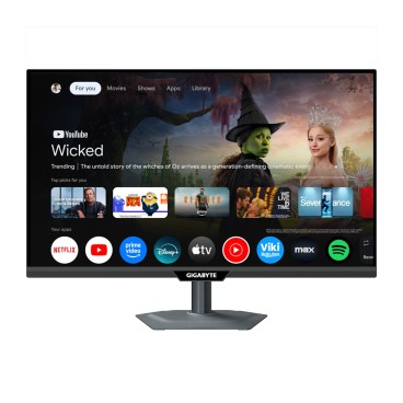 GIGABYTE M27QS Moniteur Intelligent 27” 2K QHD - Google TV, Affichage sans fil, 2560 x 1440, 180Hz, 1ms, 350 cd m², FreeSync,