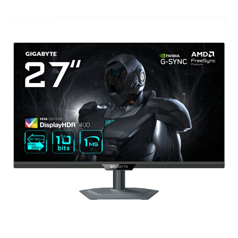 GIGABYTE G27U Moniteur de jeu 27” 4K UHD - Mode double (4K 160Hz ou FHD 320Hz), 3840 x 2160, 1ms, 350 cd m², FreeSync Premium,