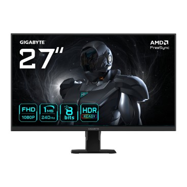GIGABYTE GS27F2 Moniteur de jeu 27" FHD - 1920 x 1080, 240Hz, 1ms, 300 cd m², FreeSync, HDR Ready, HDMI 2.0, Displayport 1.4