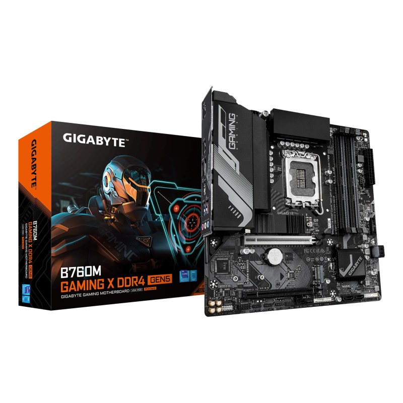 GIGABYTE B760M GAMING X DDR4 GEN5 Carte Mère – Compatible avec les processeurs Intel Core 14e génération, VRM 8+1+1 phases,