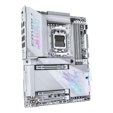 GIGABYTE X870E AORUS PRO X3D ICE Carte Mère – Prend en charge les processeurs AMD Ryzen 9000, VRM numérique 18+2+2 phases,