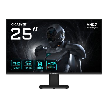 GIGABYTE GS25F14 Moniteur Gaming FHD 25” - 1920 x 1080, 144Hz, 1ms, 300 cd m², Display HDR 10, HDMI 2.0, DisplayPort 1.2