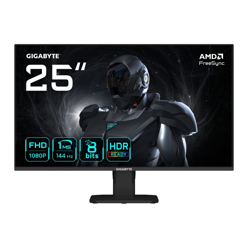 GIGABYTE GS25F14 Moniteur Gaming FHD 25” - 1920 x 1080, 144Hz, 1ms, 300 cd m², Display HDR 10, HDMI 2.0, DisplayPort 1.2
