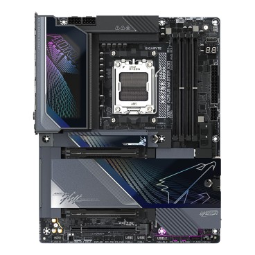 GIGABYTE X870E AORUS MASTER X3D Carte Mère - Prend en charge les processeurs AMD Ryzen 9000, VRM numérique 18+2+2 phases,