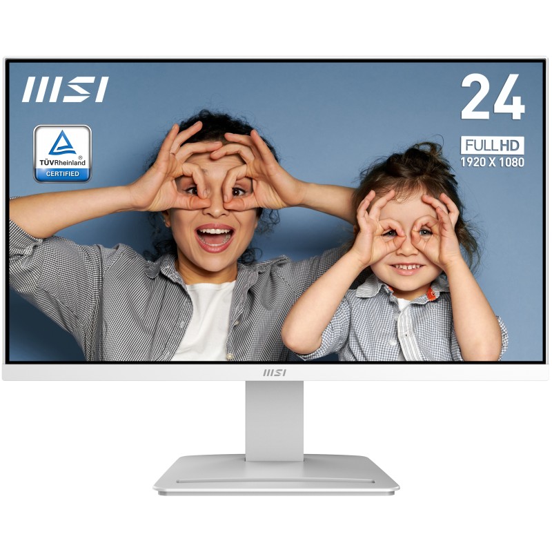 MSI Pro MP2412W écran plat de PC 60,5 cm (23.8") 1920 x 1080 pixels Full HD LCD Blanc