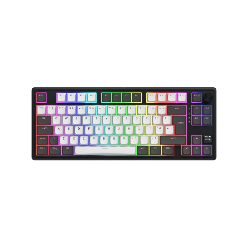 HATOR Skyfall Pro Wireless 80 clavier Gaming USB + RF Wireless + Bluetooth QWERTY Anglais britannique Noir, Gris