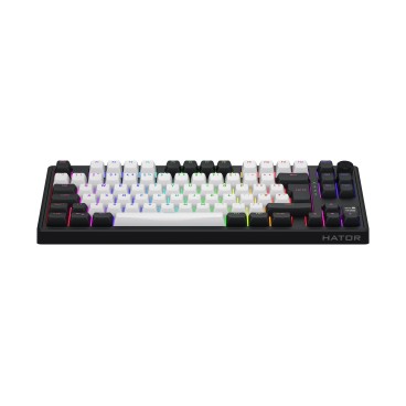 HATOR Skyfall 80 MAG ULTIMA 8K wireless clavier Gaming USB + RF Wireless + Bluetooth QWERTY Anglais britannique Noir, Blanc