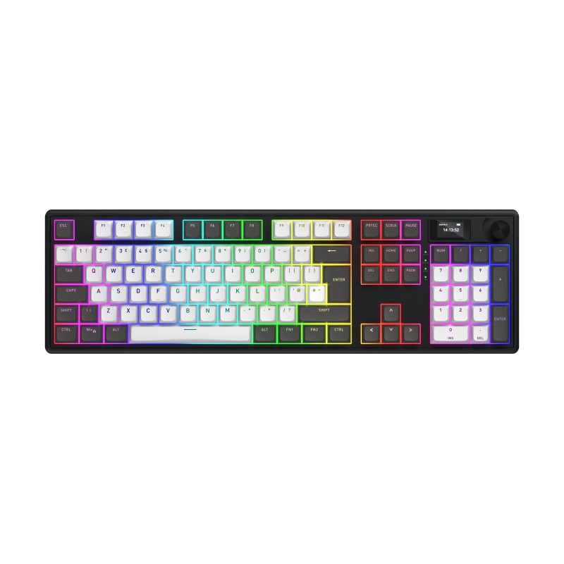 HATOR Skyfall Pro Wireless 100 clavier Gaming USB + RF Wireless + Bluetooth QWERTY Anglais britannique Noir, Gris