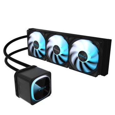 GIGABYTE EAGLE 360 Système de Refroidissement Liquide pour CPU - 3x120mm Ventilateurs ARGB, écran LCD couleur, DAISY-CHAIN,