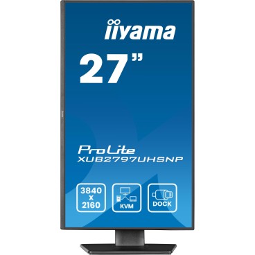 iiyama ProLite XUB2797UHSNP-B1 écran plat de PC 68,6 cm (27") 3840 x 2160 pixels 4K Ultra HD LED Noir