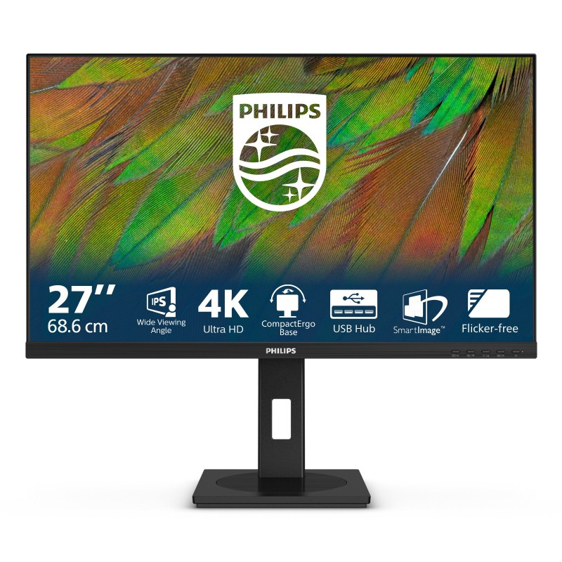 Philips 3000 series 27B1N3800 00 LED display 68,6 cm (27") 3840 x 2160 pixels 4K Ultra HD LCD Noir