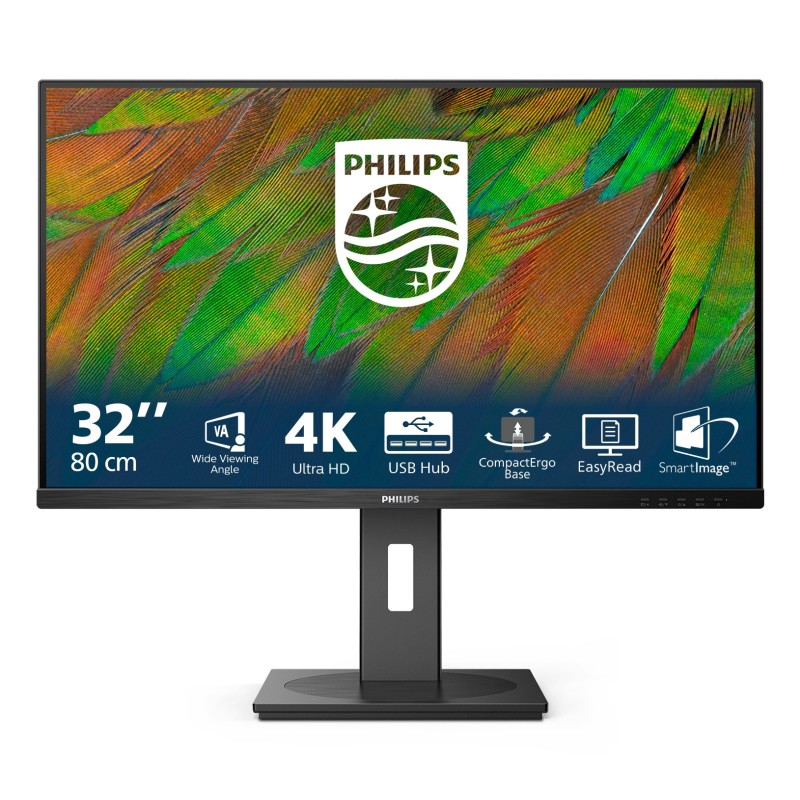 Philips 3000 series 32B1N3800 00 écran plat de PC 81,3 cm (32") 3840 x 2160 pixels 4K Ultra HD LCD Noir