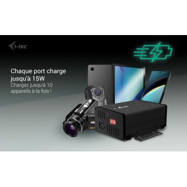 i-tec USB-C USB-A Metal Charging + data HUB, 15W per port, 10x USB-C