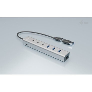 i-tec USB-C USB-A Charging Metal HUB 7 port (3x USB-C, 4x USB-A)