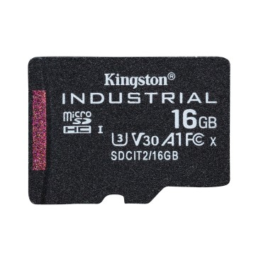 Kingston Technology Carte 16GB microSDHC Industrielle C10 A1 pSLC + adaptateur SD