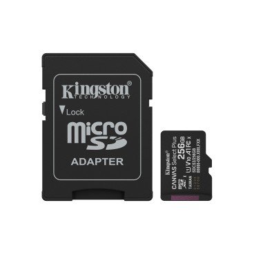 Kingston Technology 256GB microSDXC Canvas Select Plus Gen3 150MB s A1 (Adaptateur SD inclus)