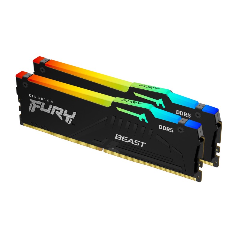 Kingston Technology FURY Beast 128GB 5600MT s DDR5 CL36 DIMM (Kits de 2) RGB