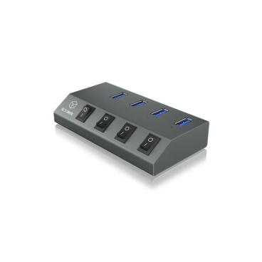 ICY BOX IB-HUB1405 USB 3.2 Gen 1 (3.1 Gen 1) Type-B 5000 Mbit s Anthracite