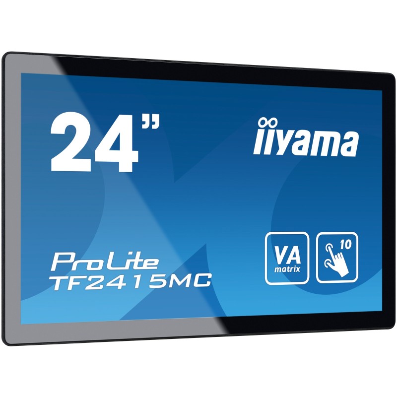 iiyama ProLite TF2415MC-B2 écran plat de PC 60,5 cm (23.8") 1920 x 1080 pixels Full HD LED Écran tactile Multi-utilisateur Noir