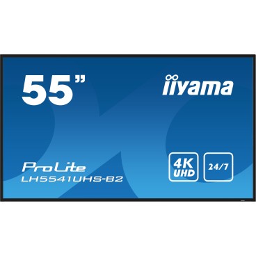 iiyama LH5541UHS-B2 Écran d'affichage dynamique En forme de kiosk 138,7 cm (54.6") LCD 500 cd m² 4K Ultra HD Noir Intégré dans