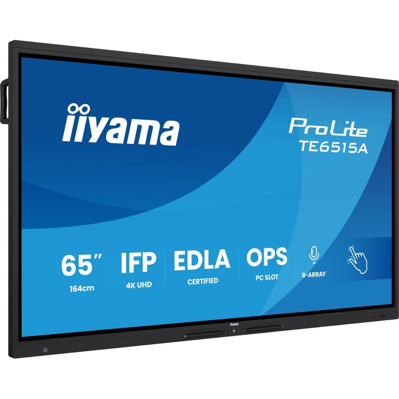 iiyama TE6515A-B1AG Écran d'affichage dynamique Écran plat interactif 163,8 cm (64.5") Wifi 550 cd m² 4K Ultra HD Noir Écran