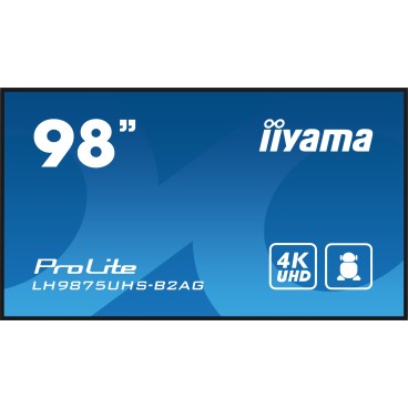 iiyama LH9875UHS-B2AG Écran d'affichage dynamique Écran plat de signalisation numérique 2,48 m (97.5") LED Wifi 500 cd m² 4K