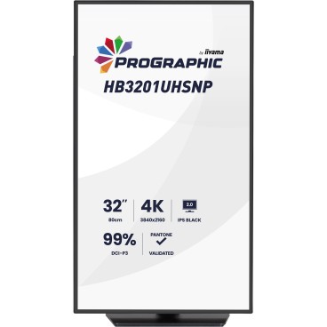 iiyama ProGraphic HB3201UHSNP-B1 écran plat de PC 80 cm (31.5") 3840 x 2160 pixels 4K Ultra HD Noir