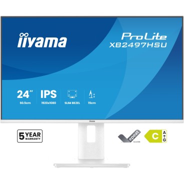 iiyama ProLite XB2497HSU-W1 écran plat de PC 60,5 cm (23.8") 1920 x 1080 pixels Full HD LED Blanc