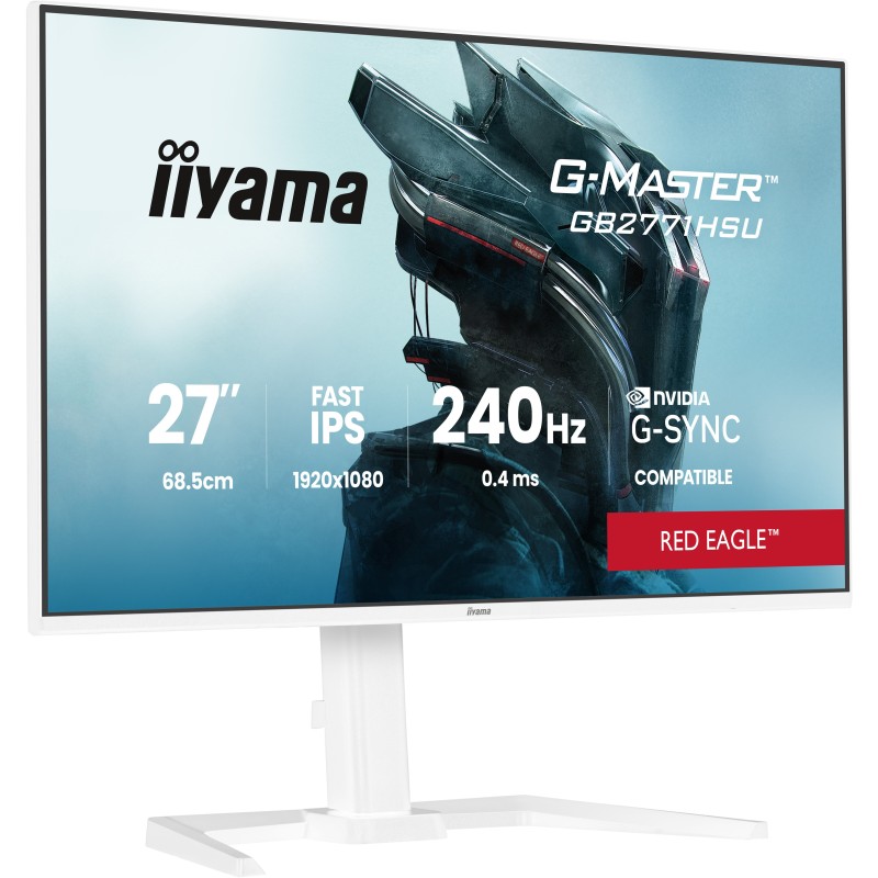 iiyama G-MASTER GB2771HSU-W1 écran plat de PC 68,6 cm (27") 1920 x 1080 pixels Full HD LCD Blanc