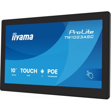 iiyama TW1023ASC-B3P Écran d'affichage dynamique En forme de kiosk 25,6 cm (10.1") Wifi 385 cd m² WXGA Noir Écran tactile