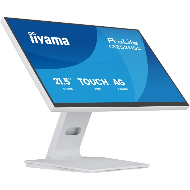 iiyama ProLite T2252MSC-W2AG écran plat de PC 54,6 cm (21.5") 1920 x 1080 pixels Full HD LCD Écran tactile Blanc