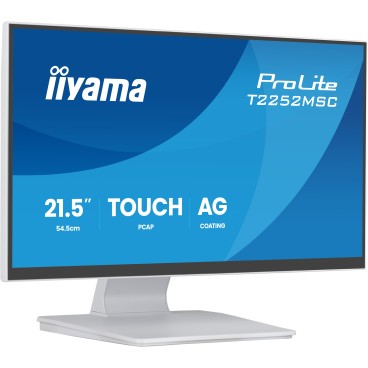 iiyama ProLite T2252MSC-W2AG écran plat de PC 54,6 cm (21.5") 1920 x 1080 pixels Full HD LCD Écran tactile Blanc