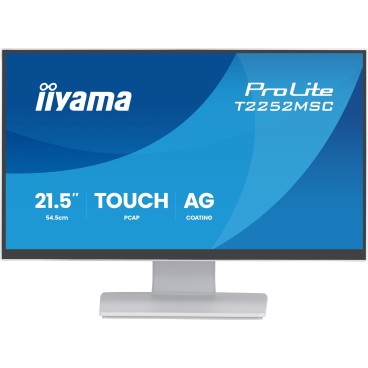 iiyama ProLite T2252MSC-W2AG écran plat de PC 54,6 cm (21.5") 1920 x 1080 pixels Full HD LCD Écran tactile Blanc