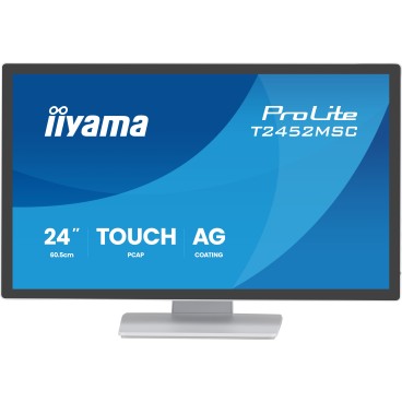iiyama ProLite T2452MSC-W1AG écran plat de PC 61 cm (24") 1920 x 1080 pixels Full HD LED Écran tactile Blanc