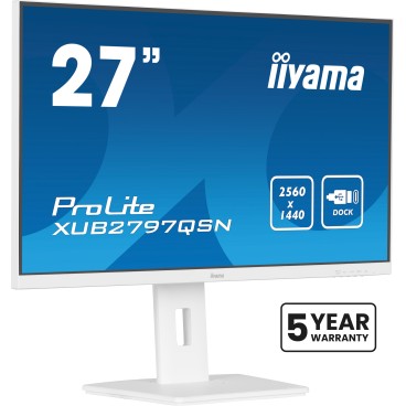 iiyama G-MASTER XUB2797QSN-W2 écran plat de PC 68,6 cm (27") 2560 x 1440 pixels Quad HD LED Blanc