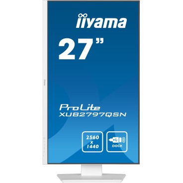 iiyama G-MASTER XUB2797QSN-W2 écran plat de PC 68,6 cm (27") 2560 x 1440 pixels Quad HD LED Blanc