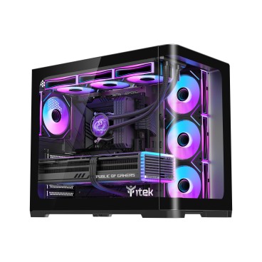 itek DARK CAVE CURVED Tower Noir