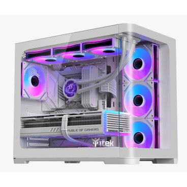 itek DARK CAVE CURVED Tower Blanc