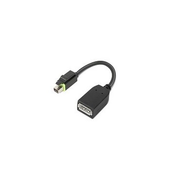 Lenovo 4X90Q93975 câble vidéo et adaptateur Mini DisplayPort DisplayPort Noir