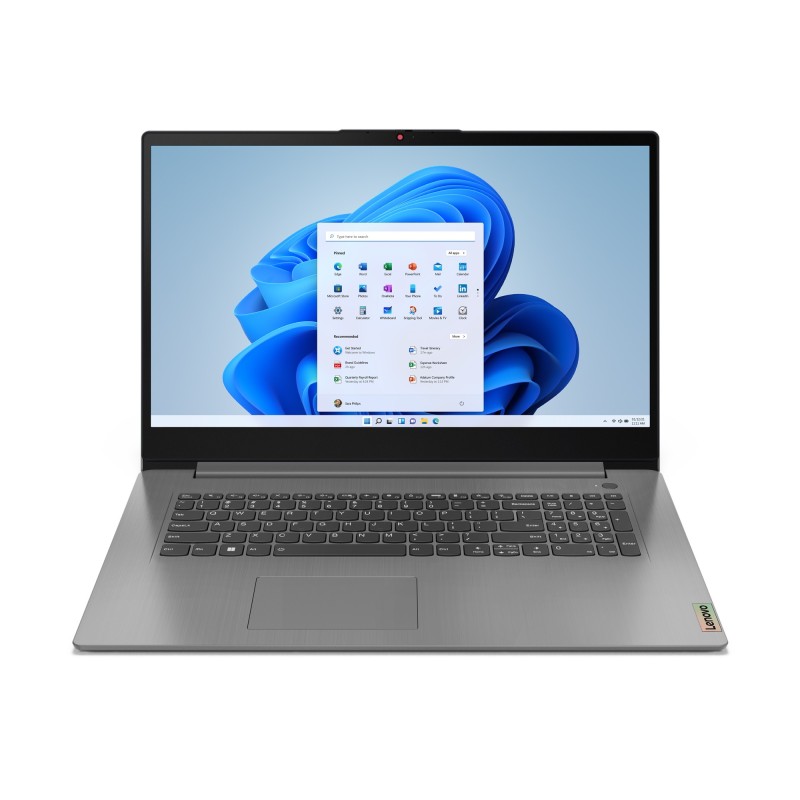 Lenovo IdeaPad 3 17IAU7 Intel® Pentium® Gold 8505 Ordinateur portable 43,9 cm (17.3") HD+ 4 Go DDR4-SDRAM 128 Go SSD Wi-Fi 6