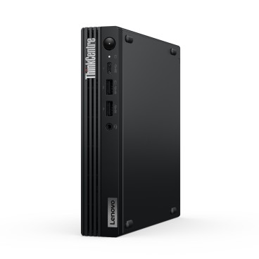 Lenovo ThinkCentre M70q Gen 5 Intel® Core™ i3 i3-14100T 8 Go DDR5-SDRAM 256 Go SSD Windows 11 Pro Mini PC Noir