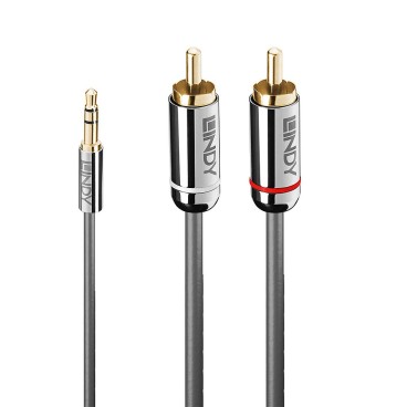 Lindy Câble Audio Jack 3.5mm vers RCA, Cromo Line, 10m