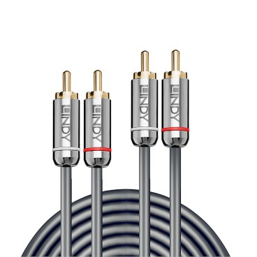 Lindy Câble Audio 2x RCA, Cromo Line, 3m