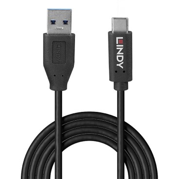 Lindy 36971 câble USB USB 3.2 Gen 2 (3.1 Gen 2) 1 m USB A USB C 10 Gbit s 15 W Noir