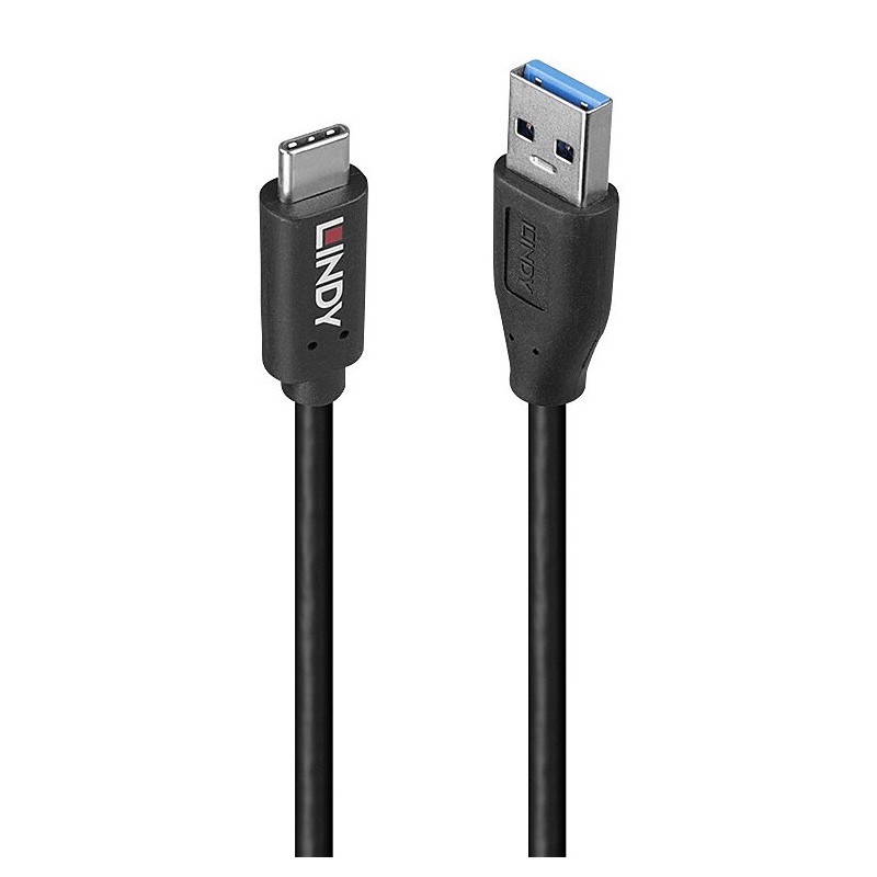 Lindy 36972 câble USB USB 3.2 Gen 2 (3.1 Gen 2) 1,5 m USB A USB C 10 Gbit s 15 W Noir