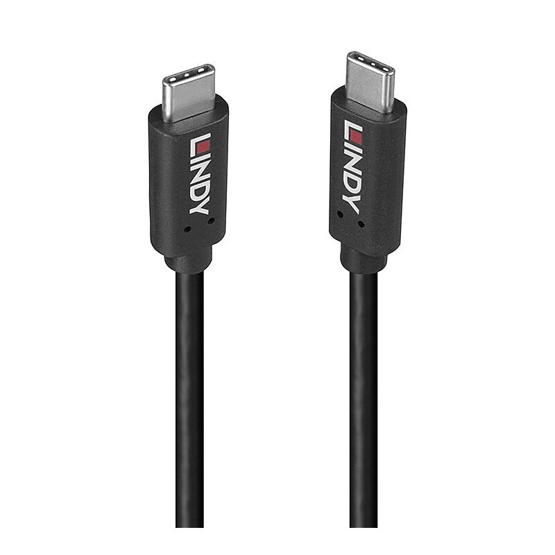 Lindy 36975 câble USB USB 3.2 Gen 2x2 0,5 m USB C 20 Gbit s 100 W Noir