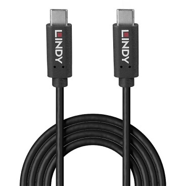 Lindy 36975 câble USB USB 3.2 Gen 2x2 1,5 m USB C 20 Gbit s 100 W Noir
