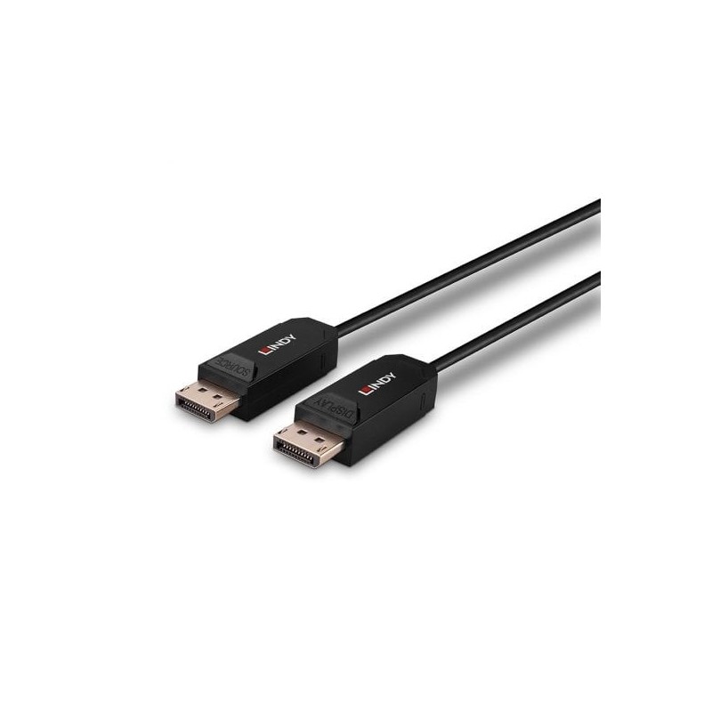 Lindy Câble DisplayPort 2.0 UHBR10 Hybride Fibre Optique 15m