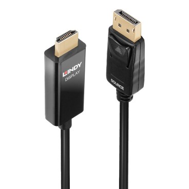 Lindy Câble adaptateur DisplayPort vers HDMI 4K60Hz avec HDR, 2m